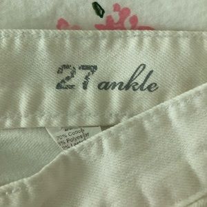 J.Crew white/off white toothpick jeans
